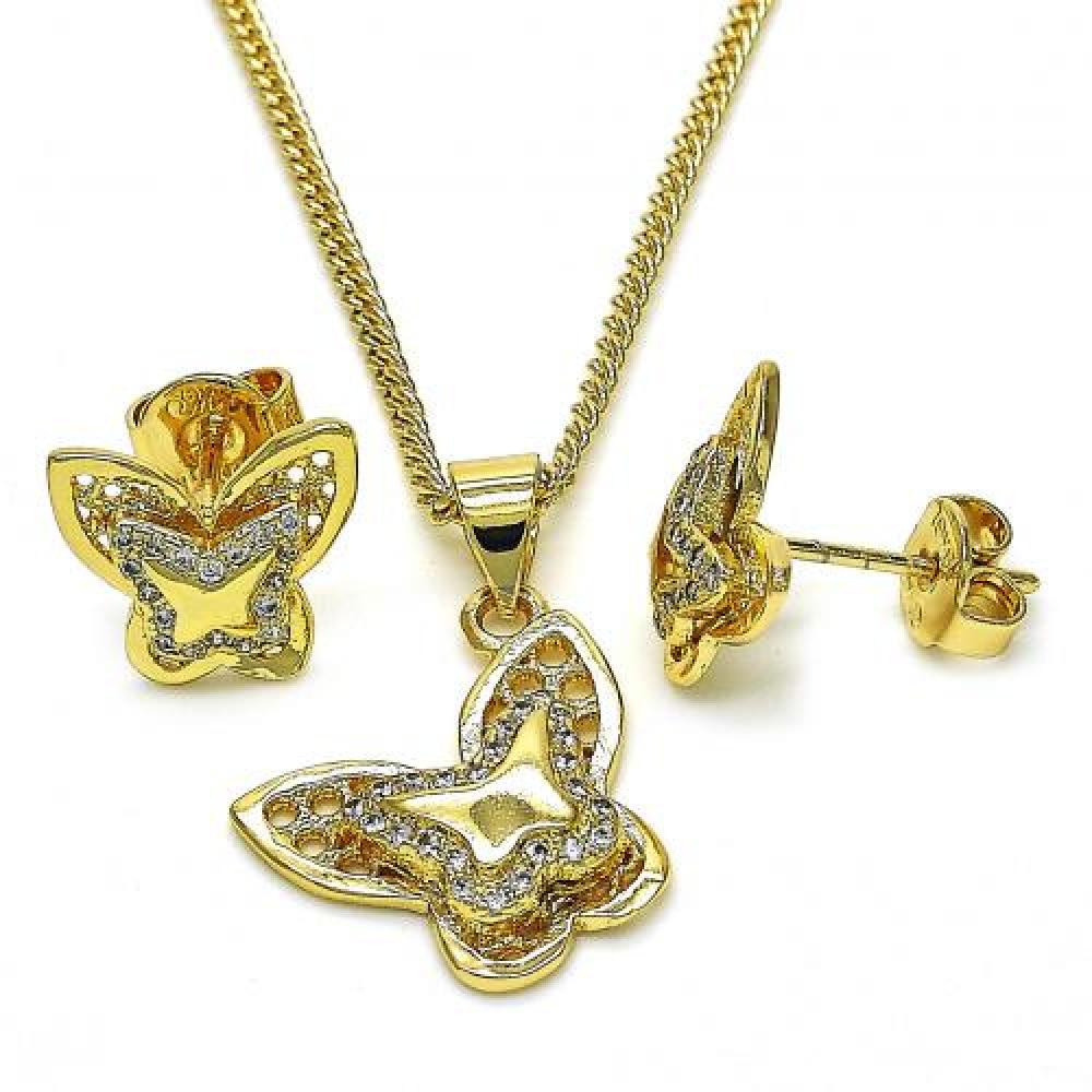 Jamala Butterfly Rhinestone Necklace Set