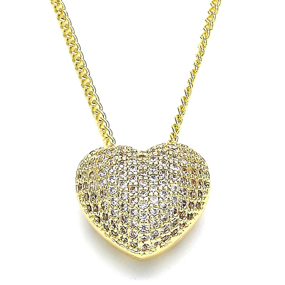 Dava Rhinestone Heart Necklace