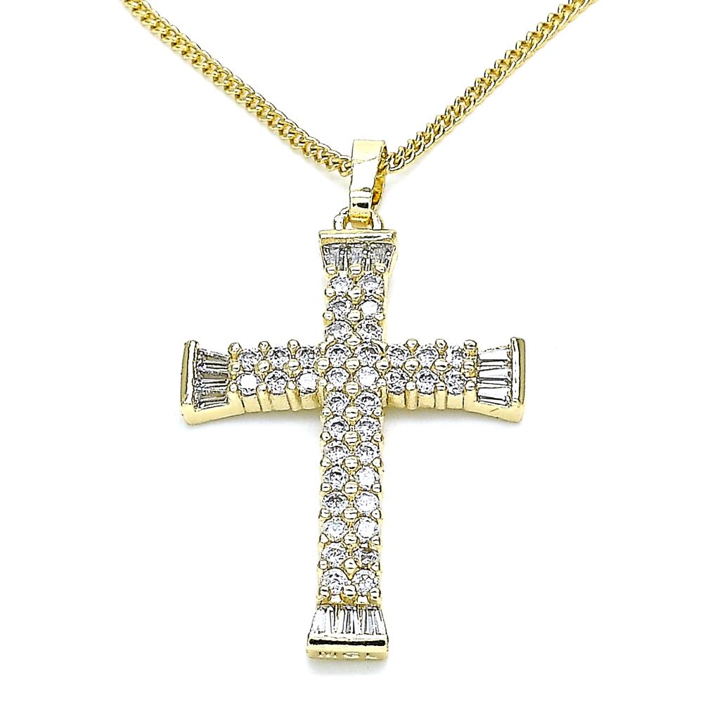 Roman Cross Gold Filled Necklace