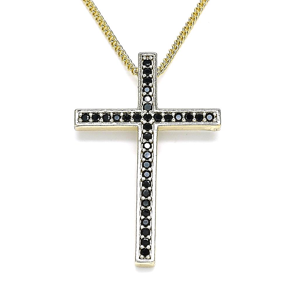 Judas Black Cross Gold-Filled Necklace