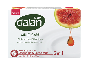 Dalan Multi Care Moisturizing Soap 2 in 1 (Smyrna Fig And Caring Milk, 3 Pack)