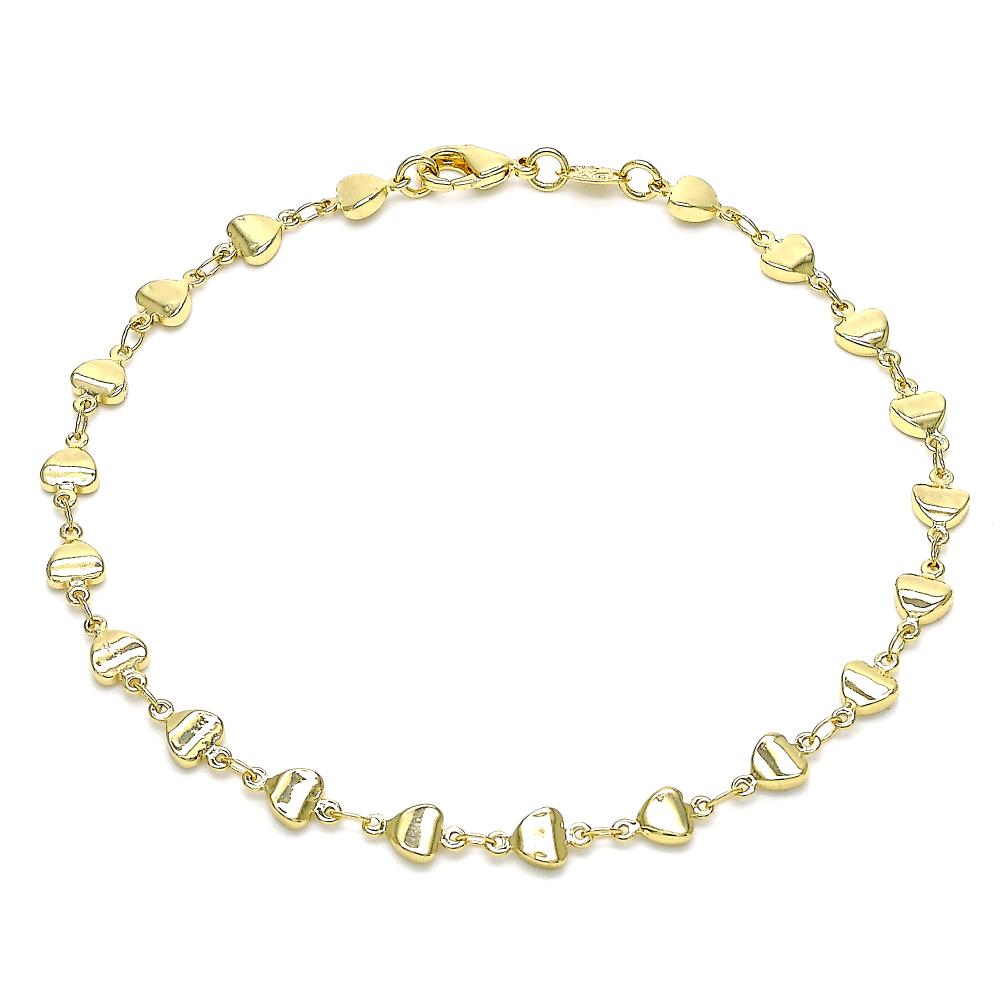 Kira Gold Metal Heart Anklet