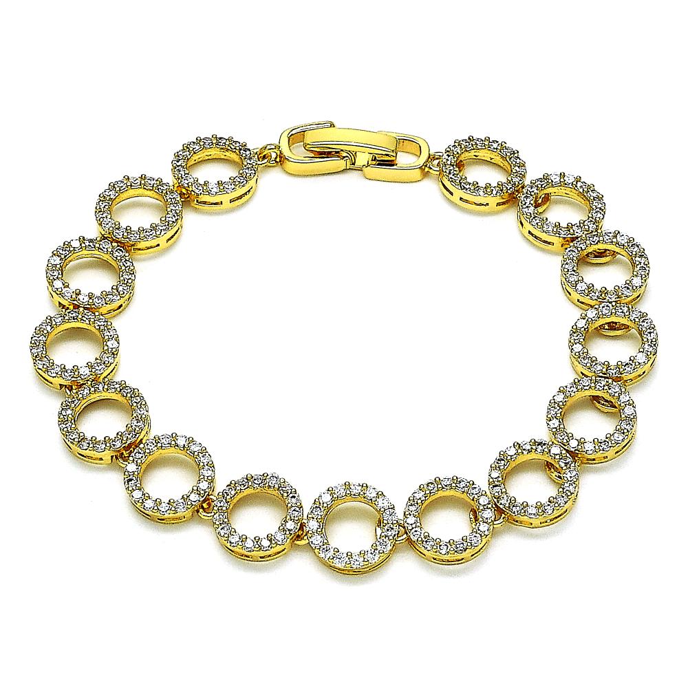 Riley Circle Rhinestone Bracelet