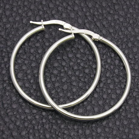 Claire 925 Silver Hoop Earrings