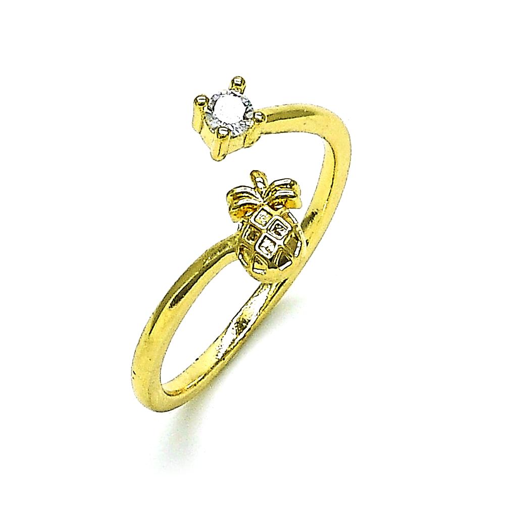 Audrey Adjustable Gold Plated Pineapple Ring