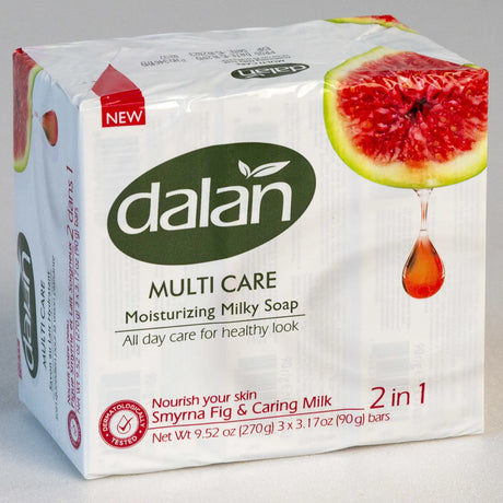 Dalan Multi Care Moisturizing Soap 2 in 1 (Smyrna Fig And Caring Milk, 3 Pack)