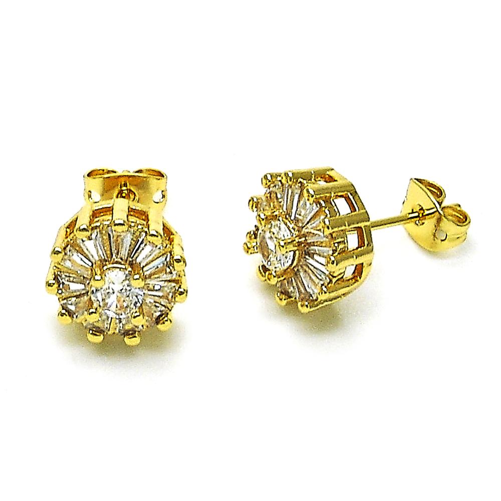 Diva Circle Gold Plated Earring