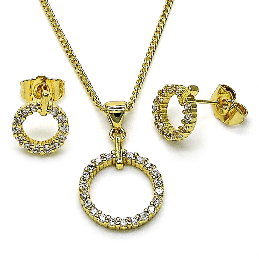 Kamara Circled Rhinestone Necklace Set