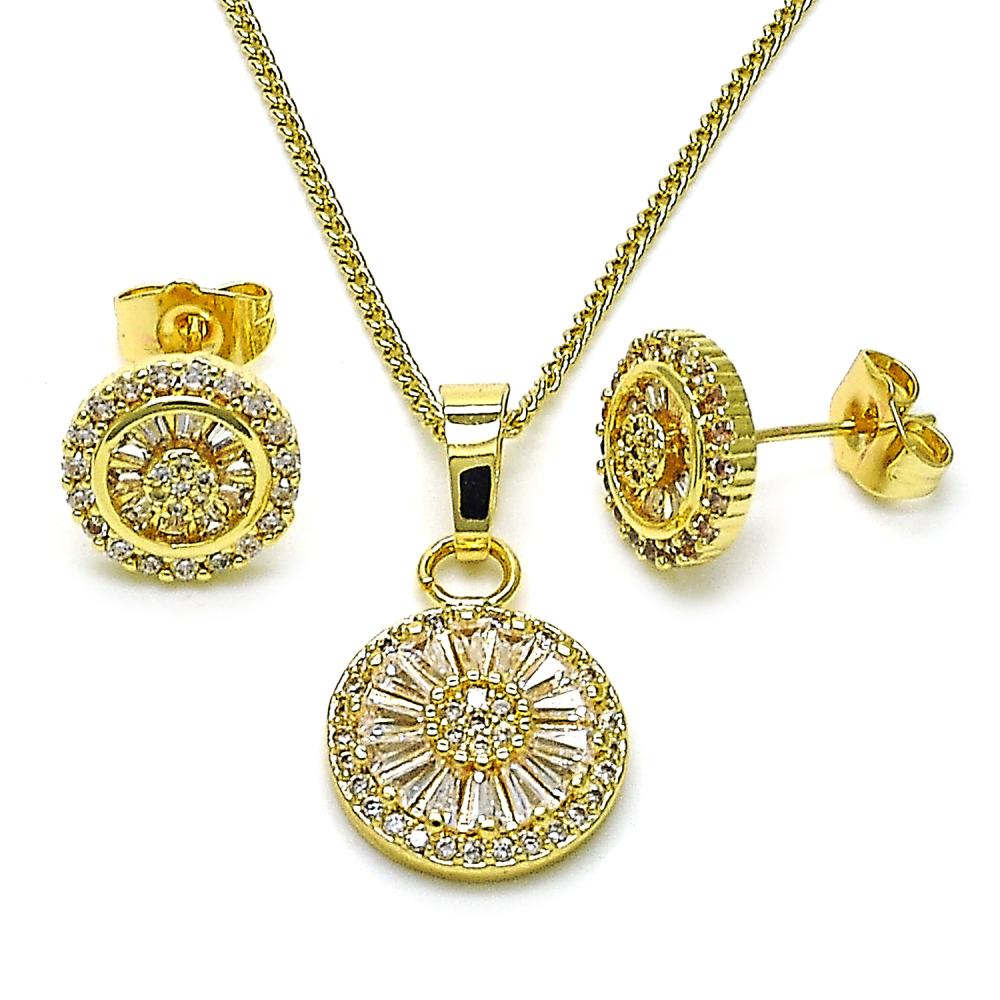 Kalani Rhinestone Circle Necklace Set