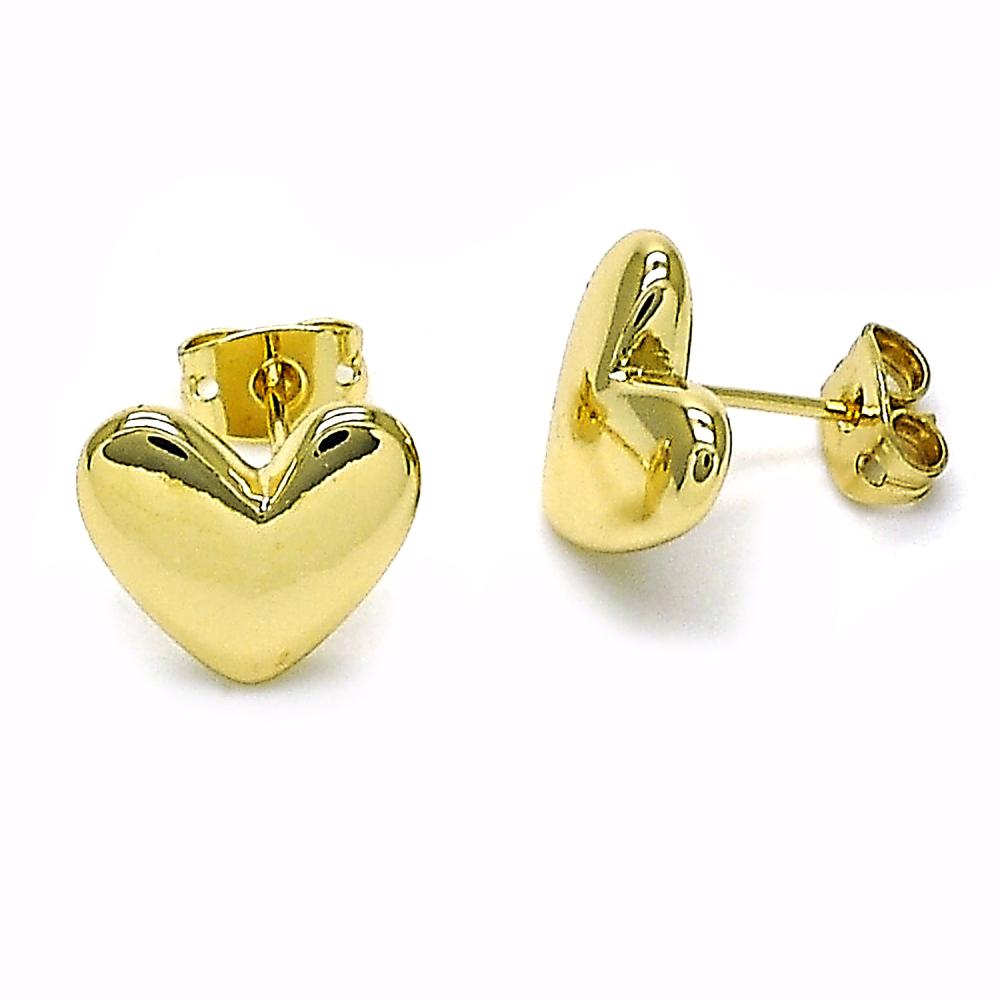 Leya Gold Plated Knob Earrings