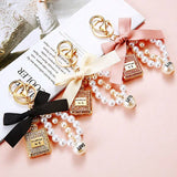 Pearl Perfume Bottle Keychains