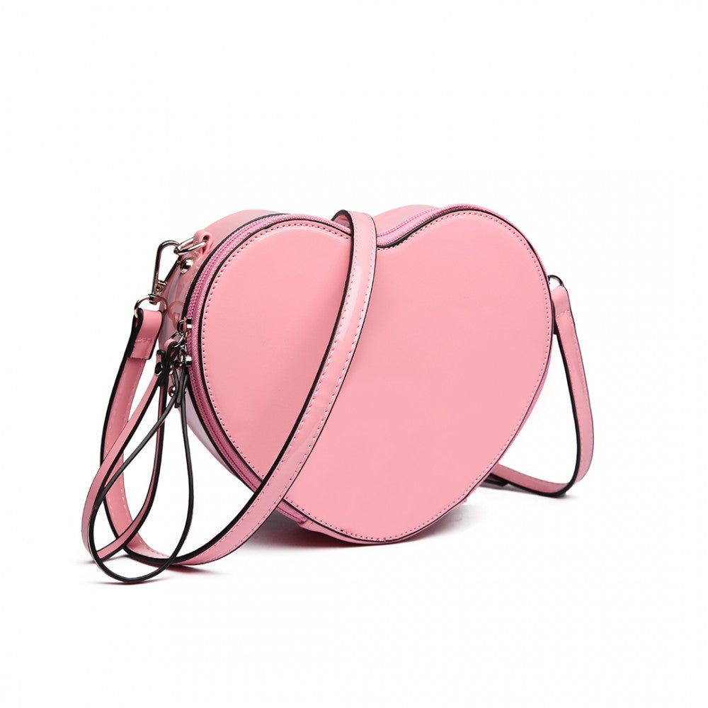 Heart Saffiano Crossbody Bag