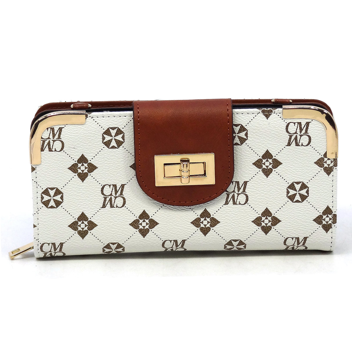 CM Monogram Turn Lock Crossbody Wallet