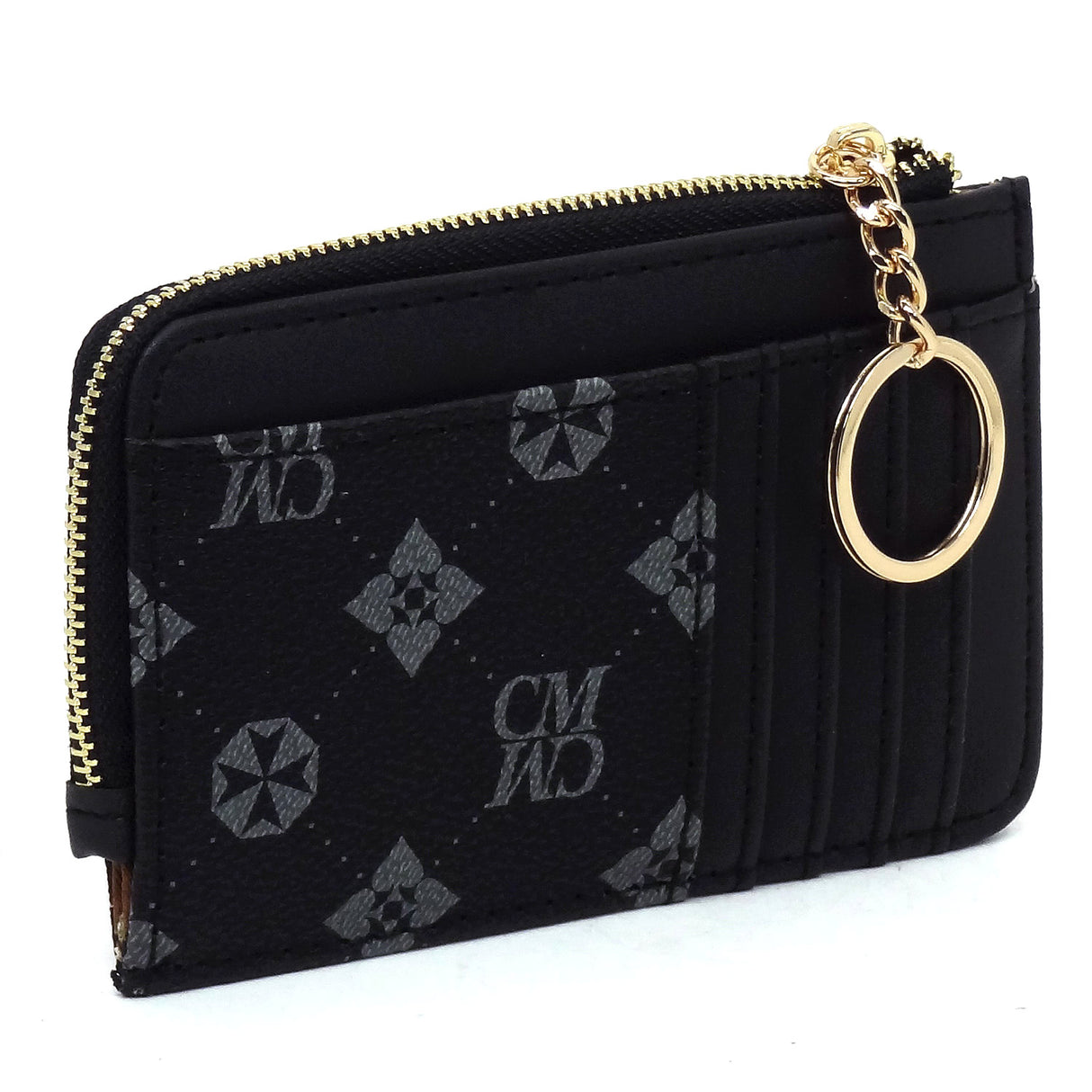 Monogram Card Holder Keychain Wallet