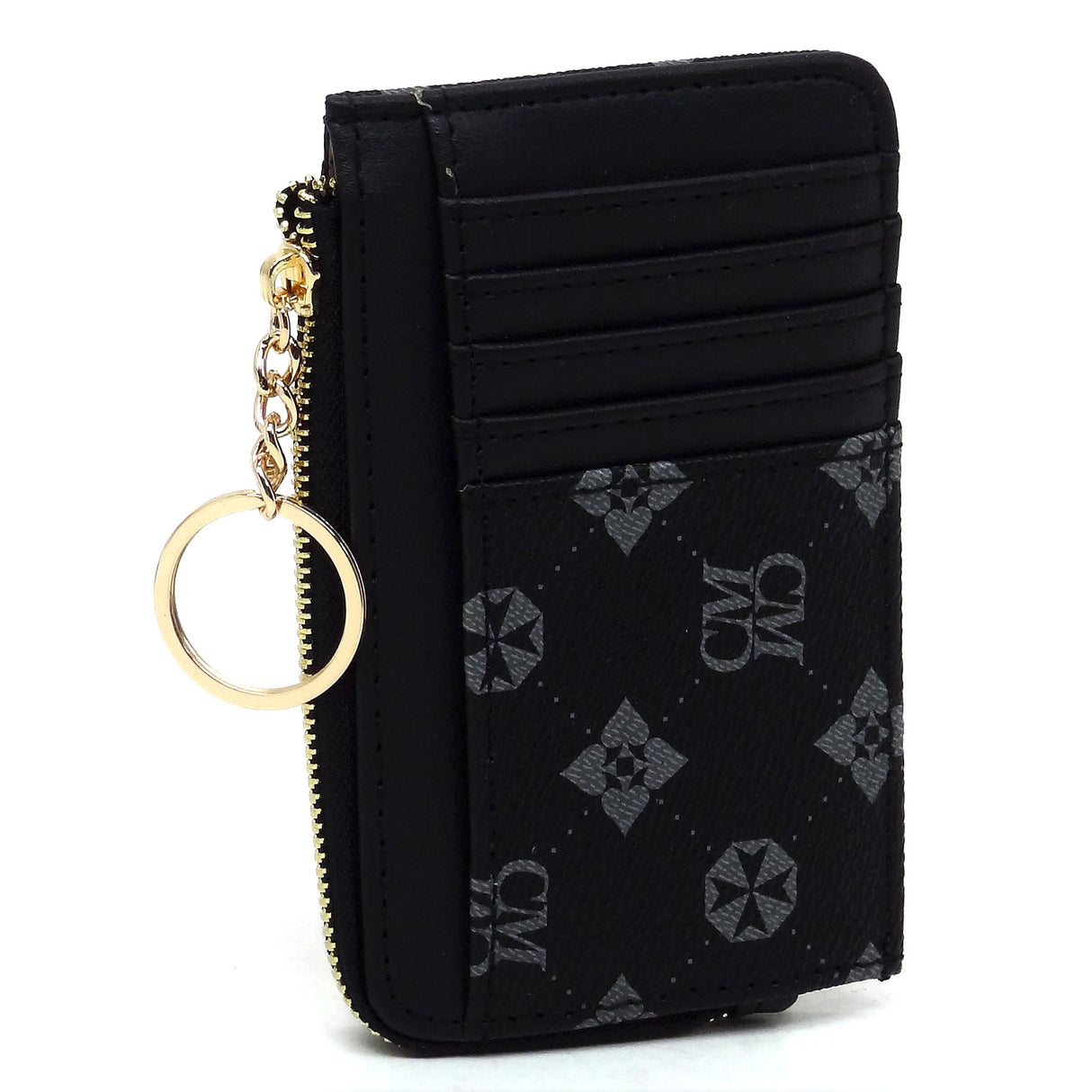 Monogram Card Holder Keychain Wallet