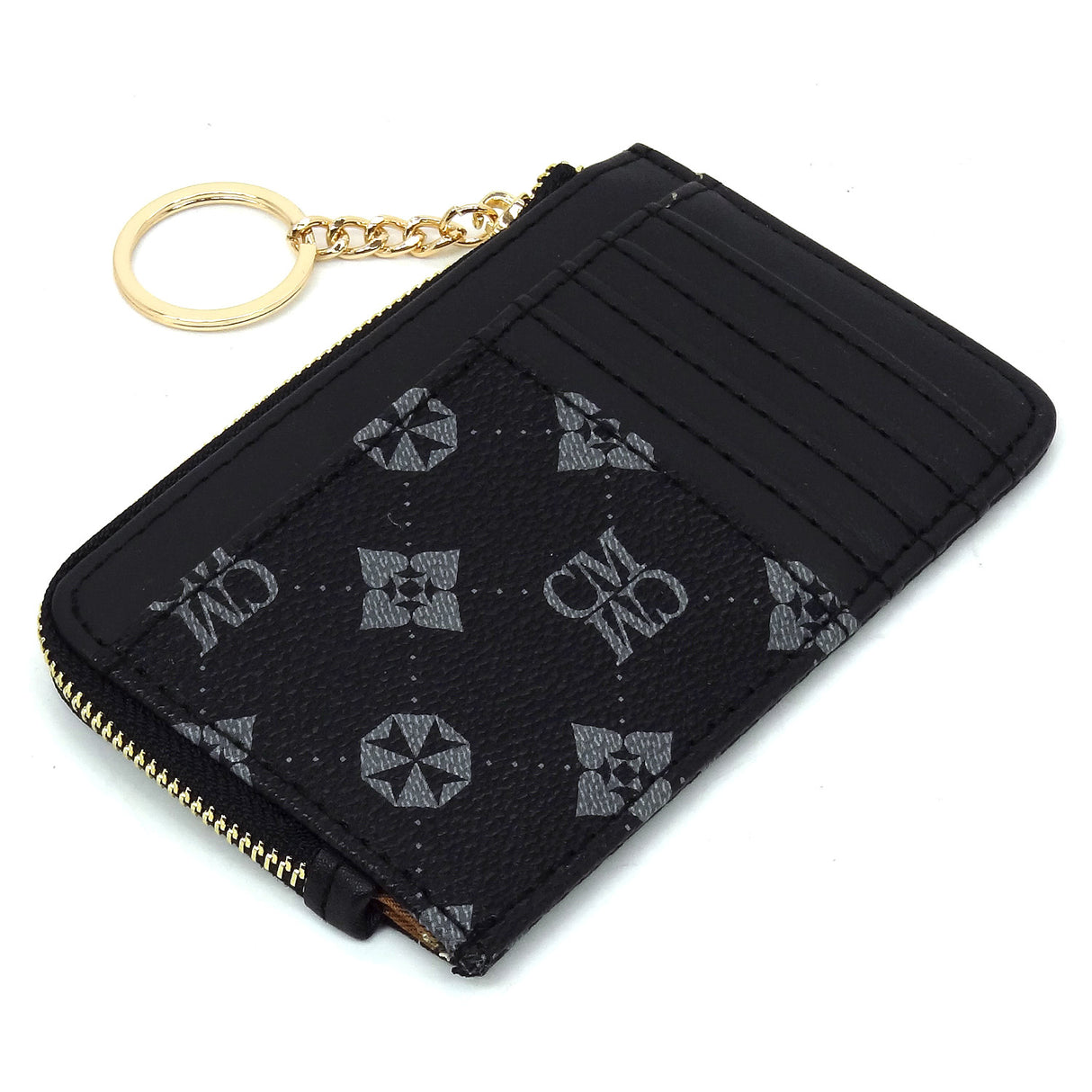 Monogram Card Holder Keychain Wallet