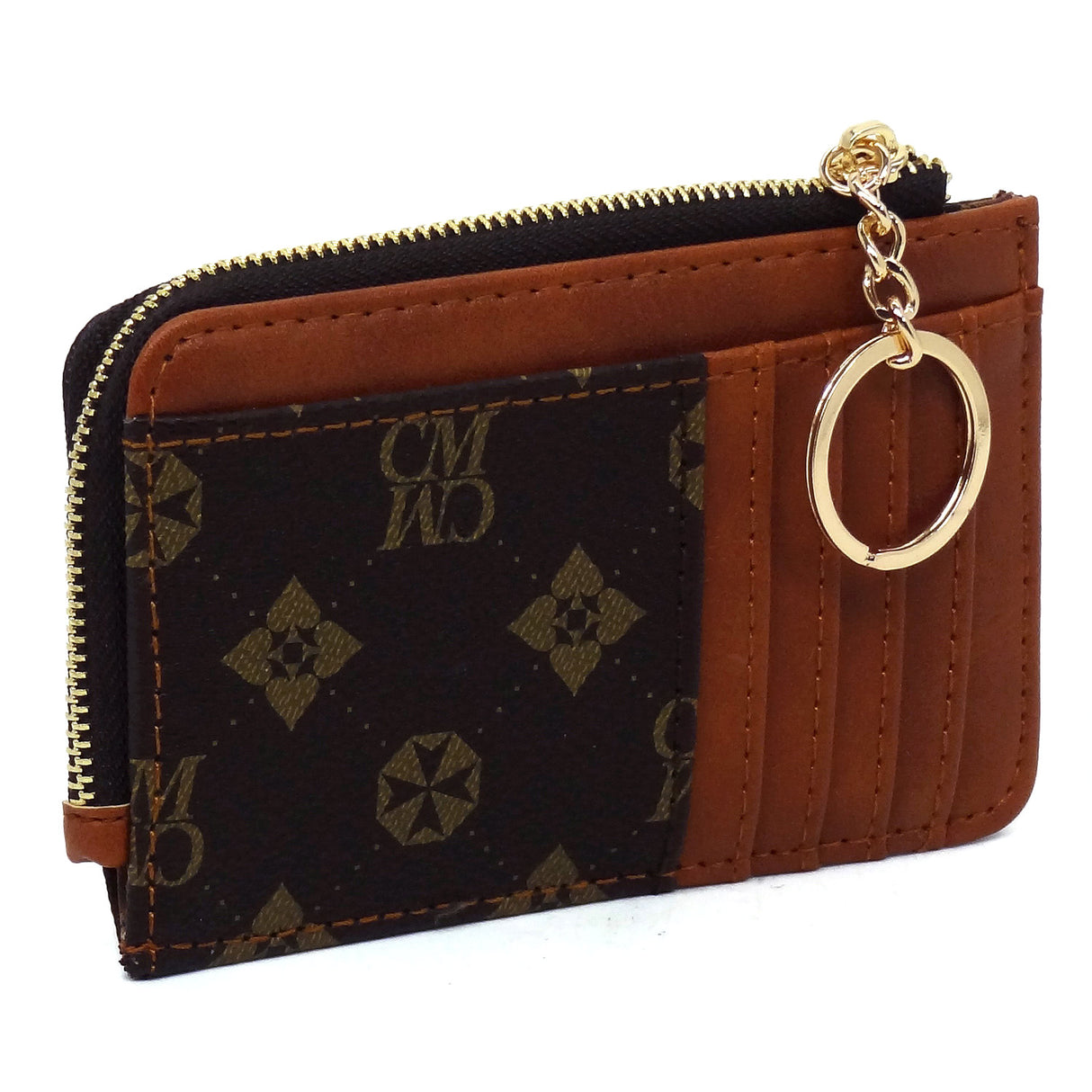 Monogram Card Holder Keychain Wallet
