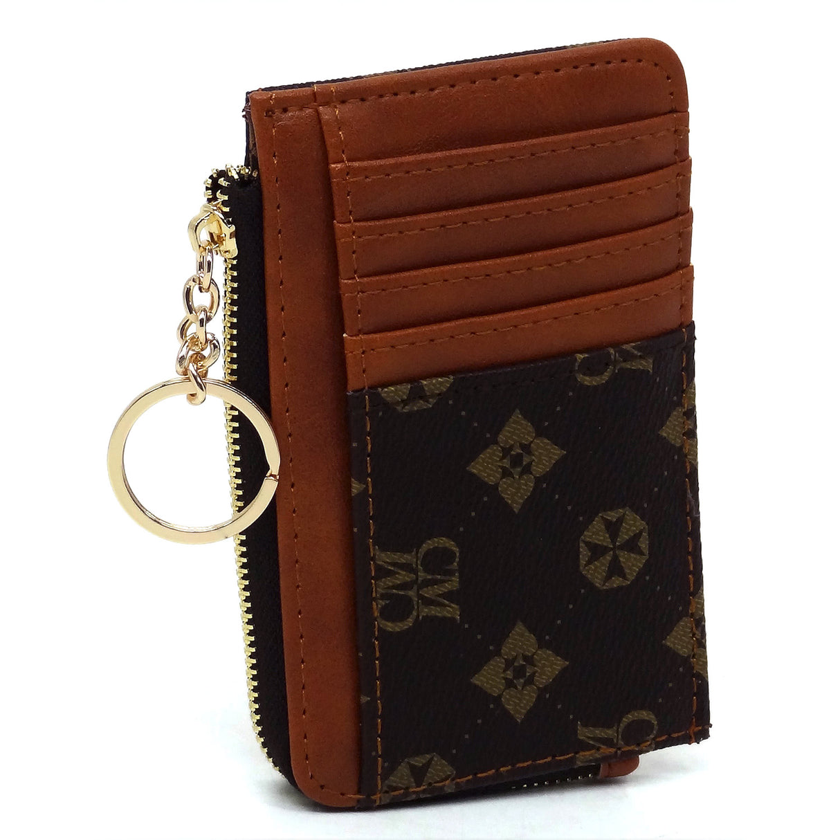 Monogram Card Holder Keychain Wallet