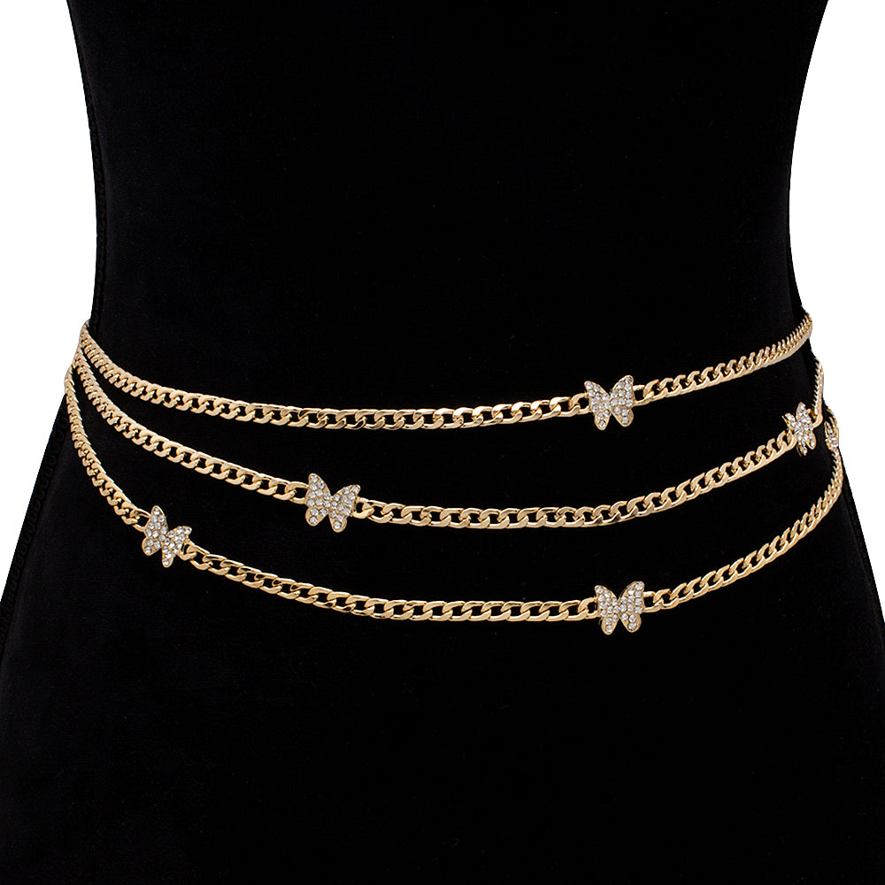 Butterfly Metal Layered Belt