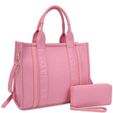 NO LOGO Tote Bag with Wallet Set