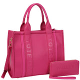 NO LOGO Tote Bag with Wallet Set