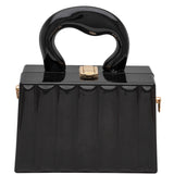 Metallic Handle Evening Bag