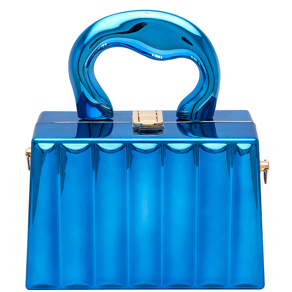 Metallic Handle Evening Bag