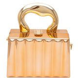 Metallic Handle Evening Bag