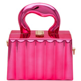 Metallic Handle Evening Bag