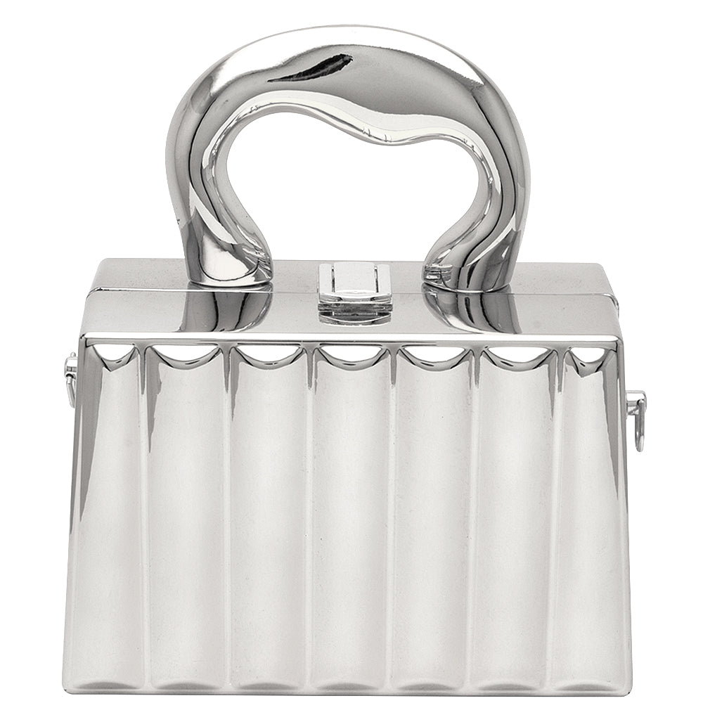 Metallic Handle Evening Bag