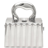 Metallic Handle Evening Bag