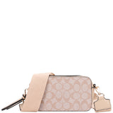 Oval Print Zipper Crossbody Bag