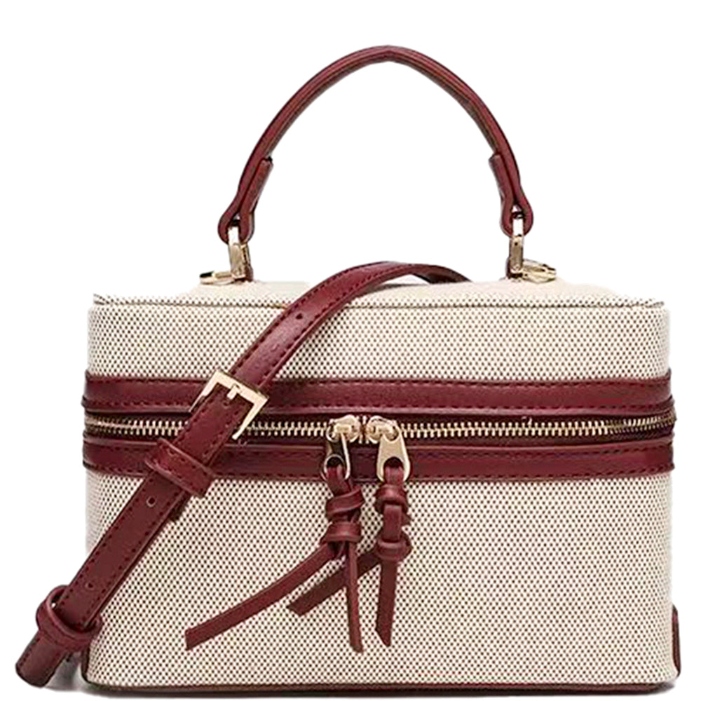 Modern Vanity Handle Satchel Bag