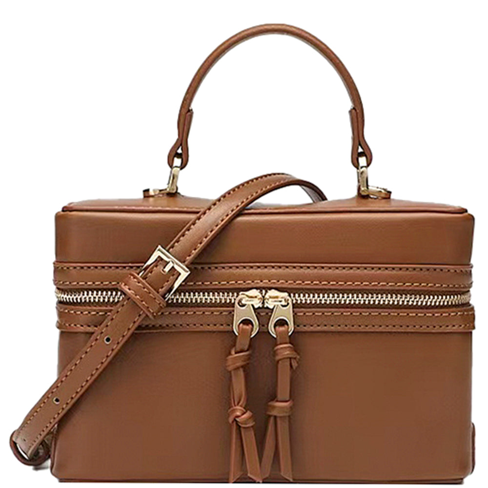 Modern Vanity Handle Satchel Bag