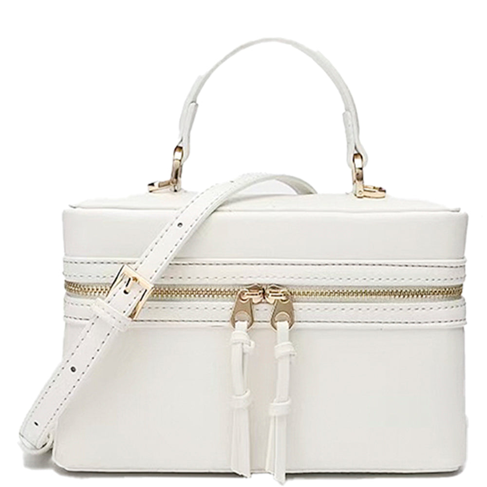 Modern Vanity Handle Satchel Bag