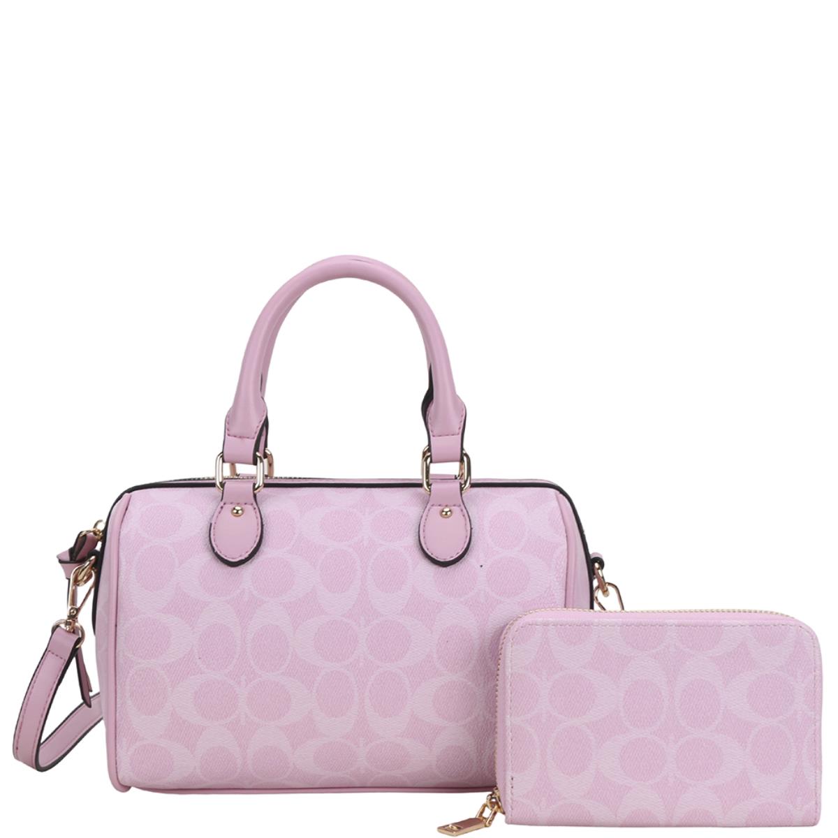 2In1 Oval Print Monogram Satchel Bag