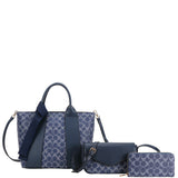3In1 Oval Print Satchel W Crossbody And Wallet Set