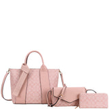 3In1 Oval Print Satchel W Crossbody And Wallet Set
