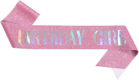 Birthday Girl Glitter Sash