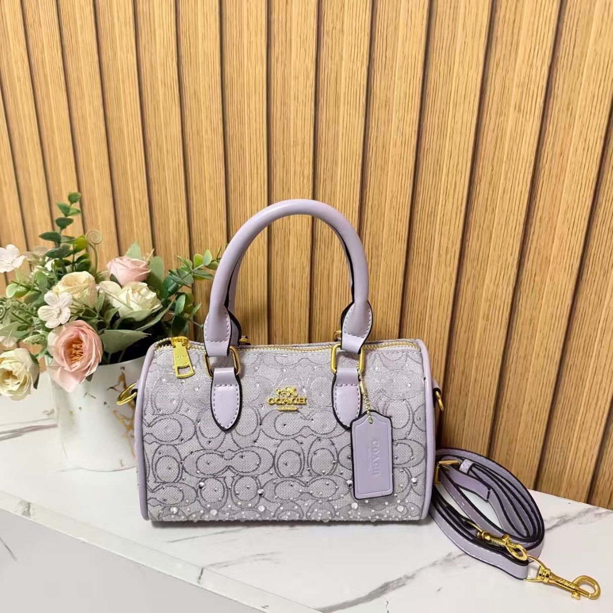 Coach Sparkling Barrel Handbag