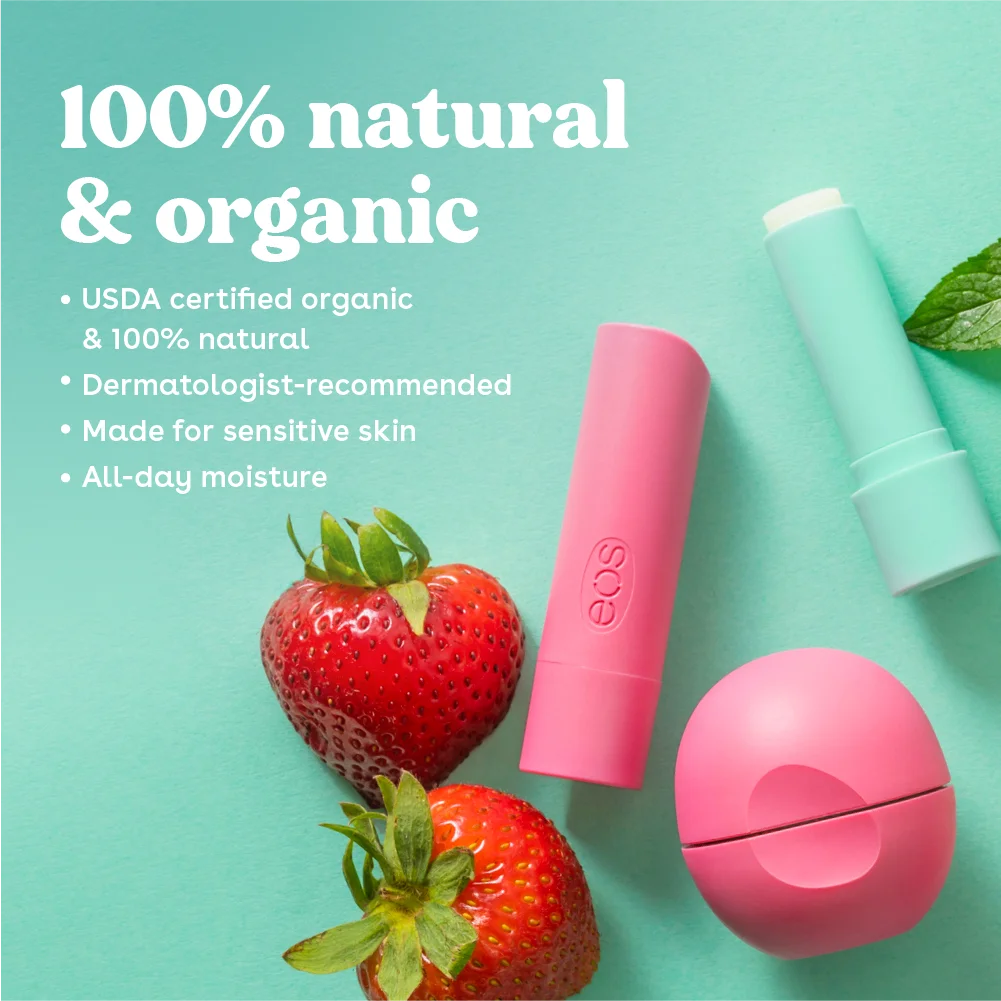 Eos Organic Stick Lip Balm Strawberry Sorbet