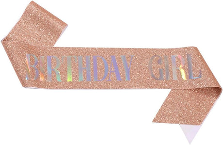 Birthday Girl Glitter Sash