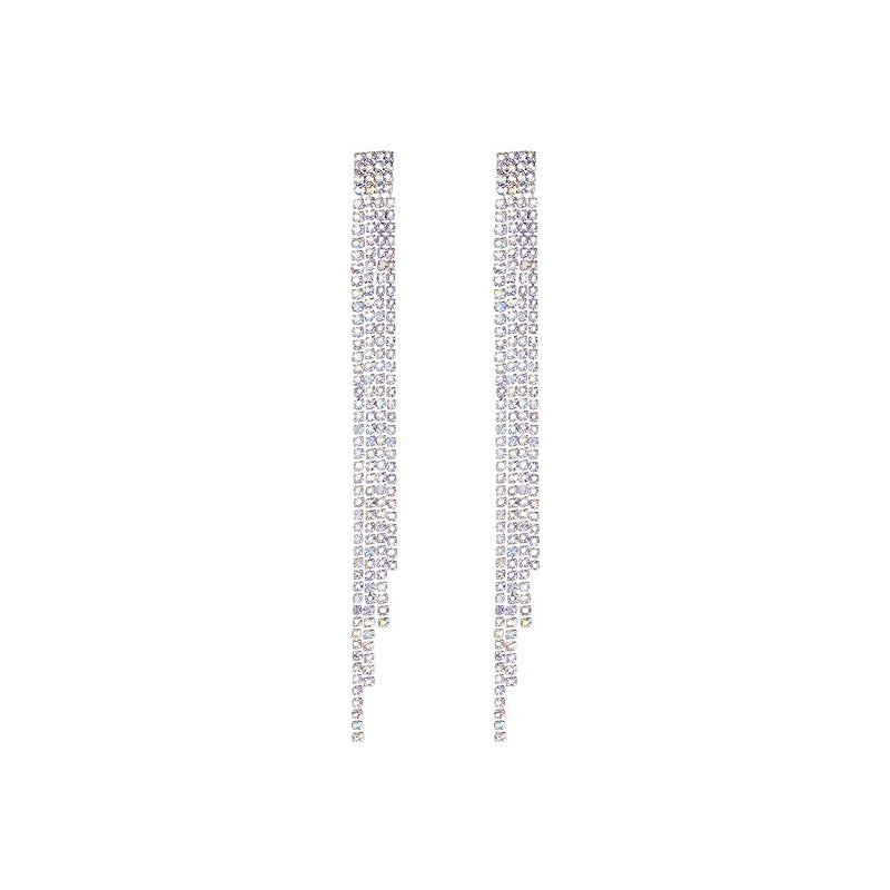 Rhinestone SQ Fringe Earring