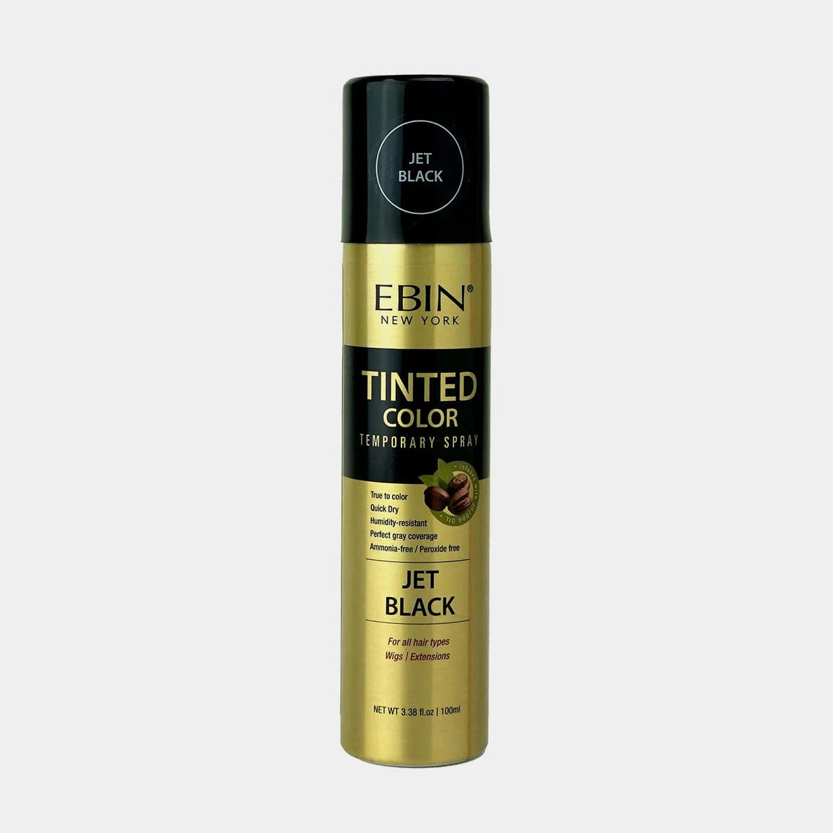 Ebin Tinted Color Temporary Hair Spray - Natural Black