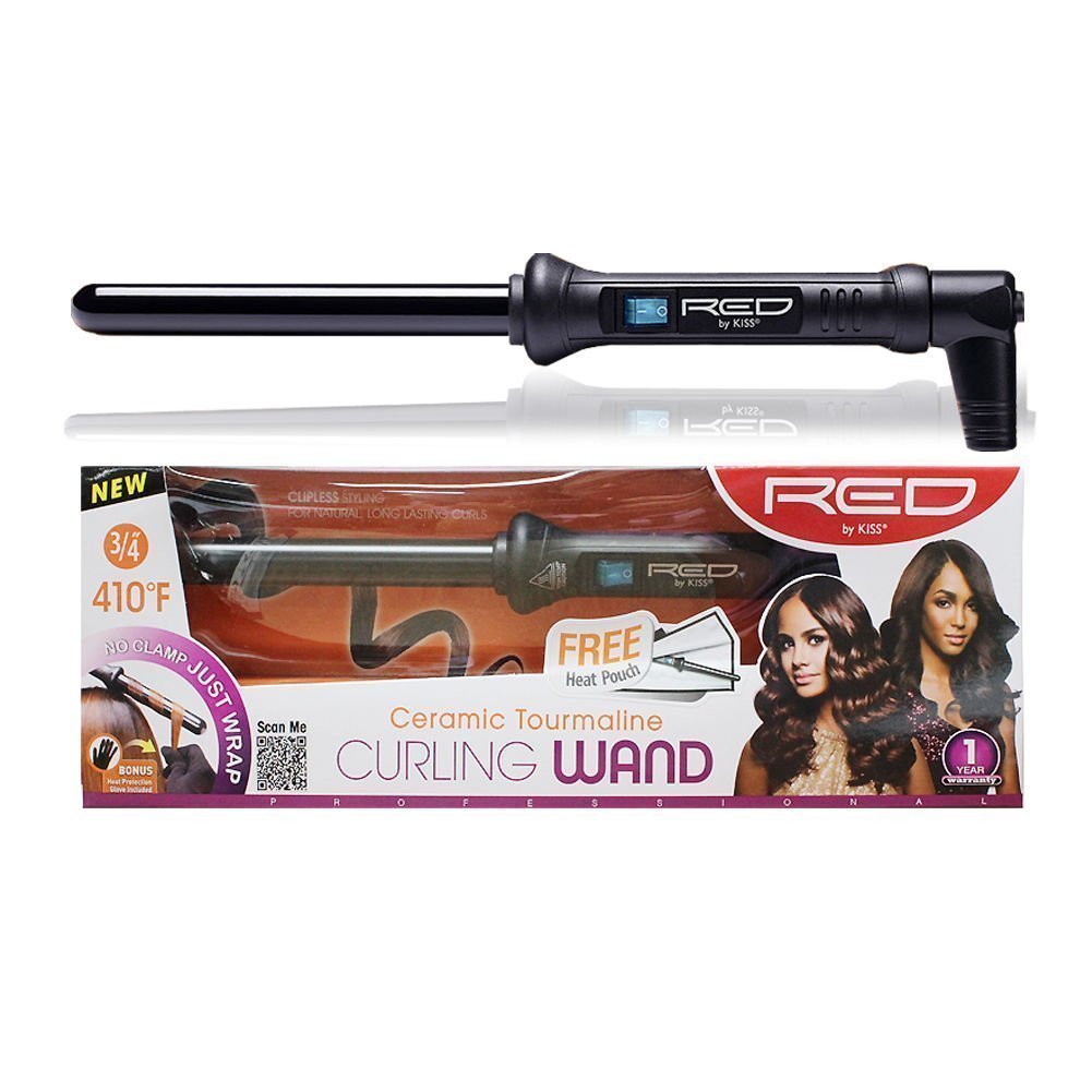 Red Kiss Ceramic Tourmaline Curling Wand