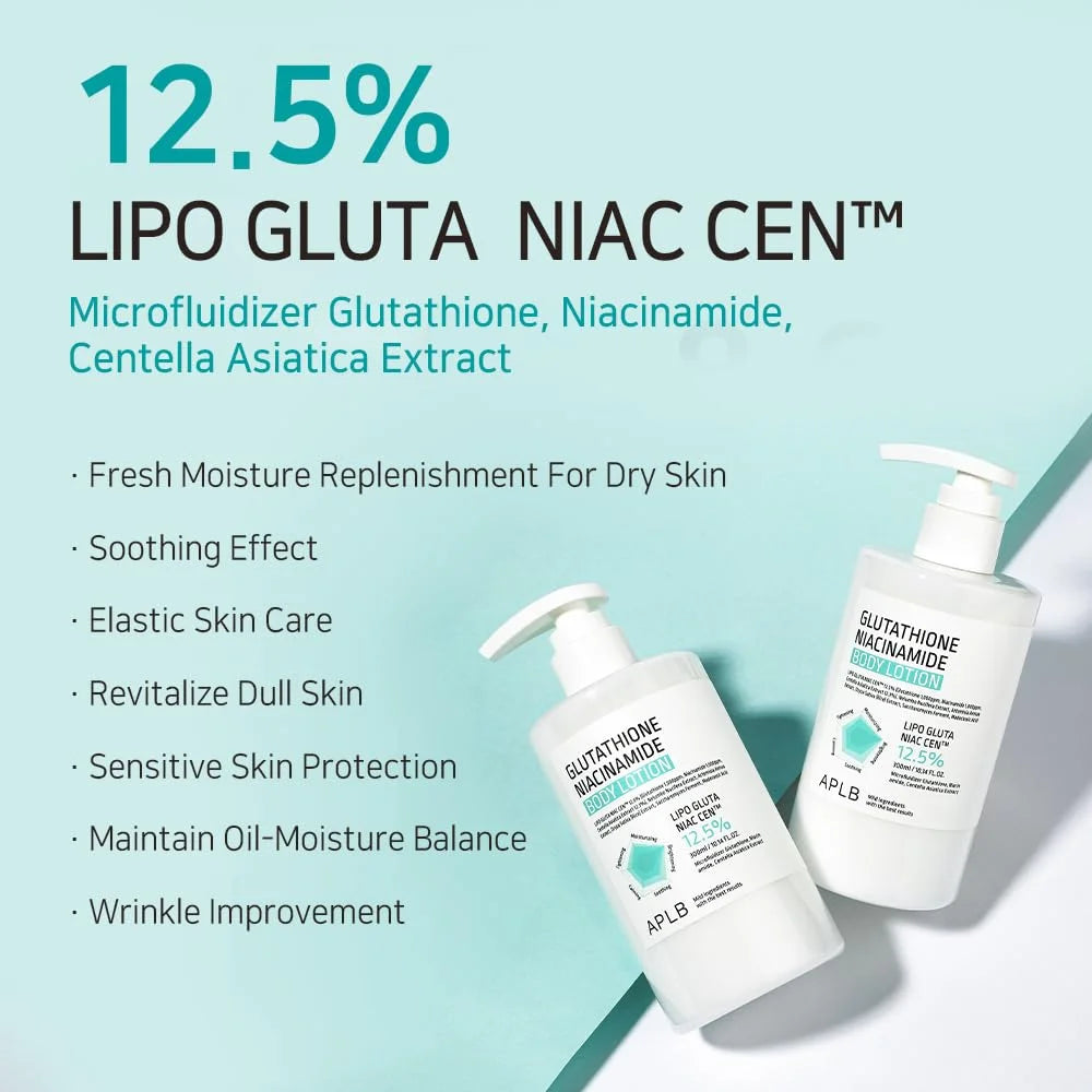 aplb glutathione niacinamide avis Ampoule Serum 30ml Infused with two of skincares brightest starsGlutathione APLB Glutathione Niacinamide Body Lotion