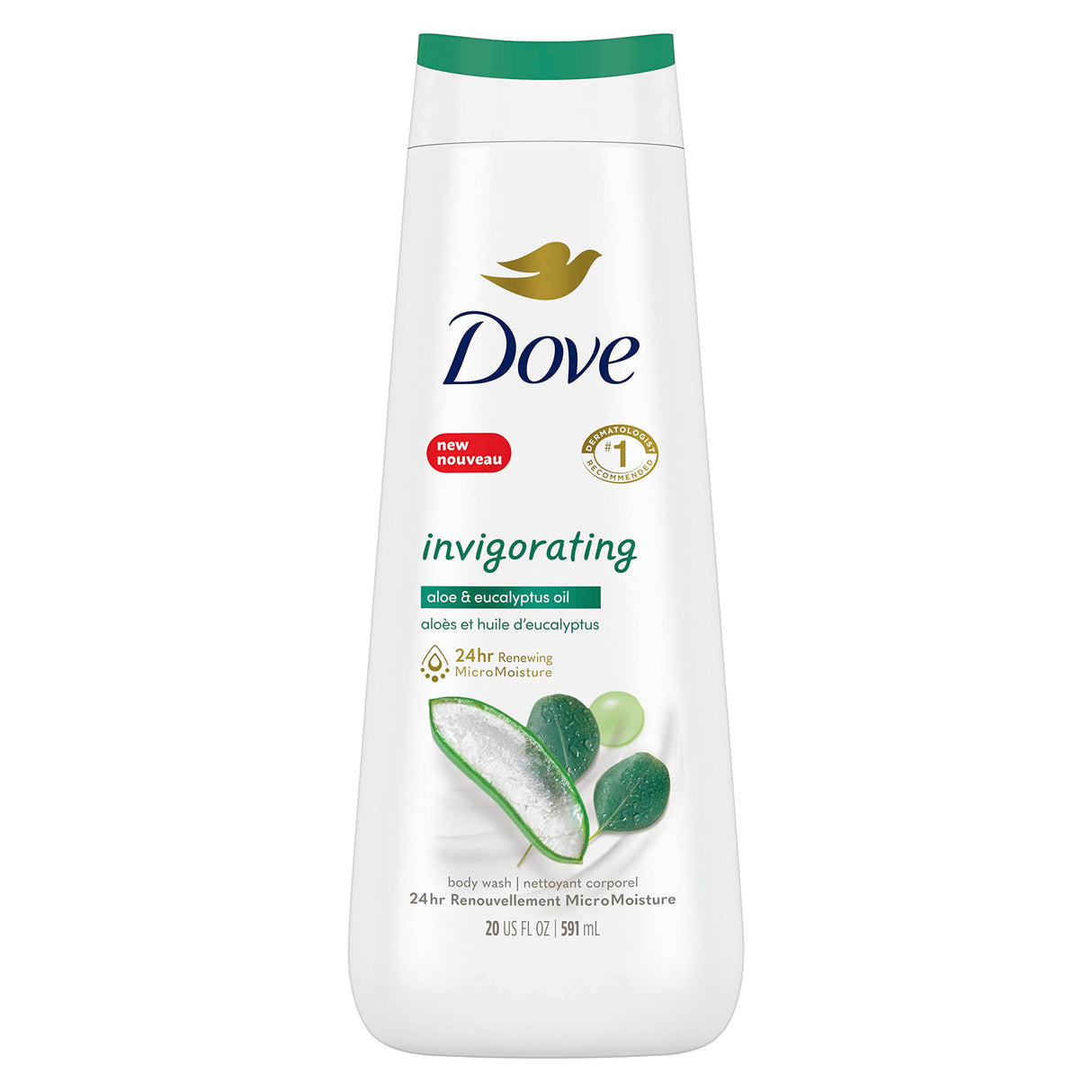 Dove Body Wash Invigorating Aloe & Eucalyptus Oil