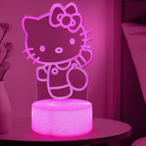 Pink Kawaii Kitty 3D Night Light