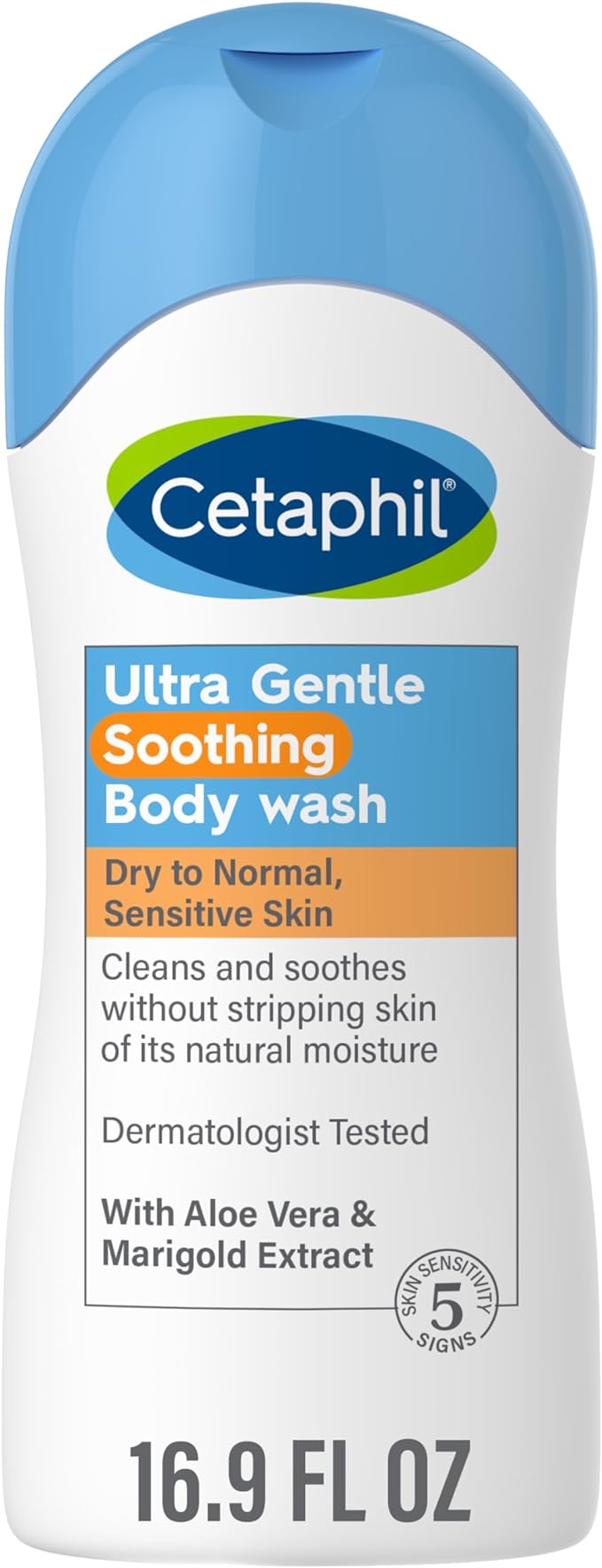 Cetaphil Ultra Gentle Refreshing Body Wash, For Dry to Normal, Sensitive Skin, 16.9oz