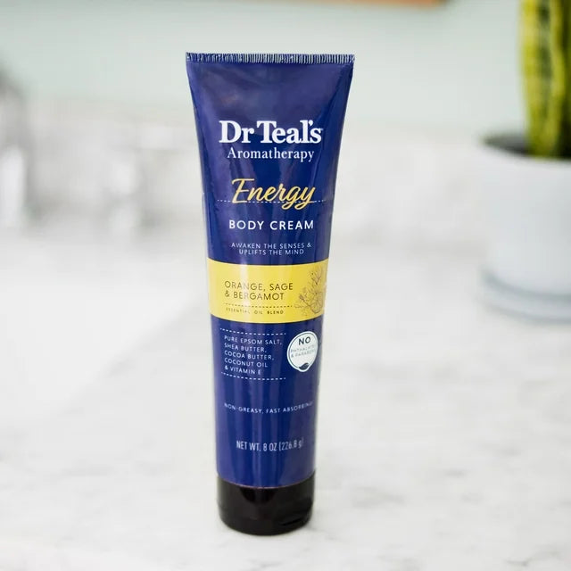 Dr Teal's Aromatherapy Energy Body Cream with Orange, Sage & Bergamot